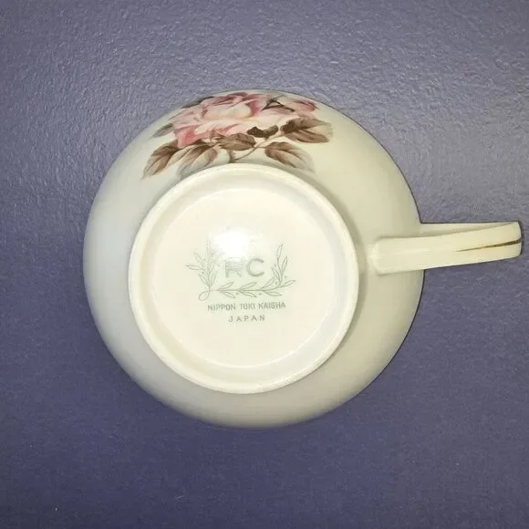 Vintage RC Nippon Toki Kaisha Pink Rose Floral Pattern Tea/Coffee Cup - Picture 4 of 6